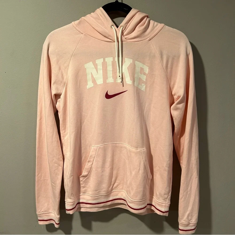 Nike Pink Center Swoosh Women’s Hoodie Sweatshirt EUC XS